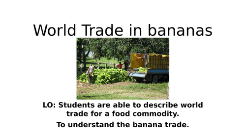 Global Systems and Governance - Lesson 12 - Food commodity and manufactured product