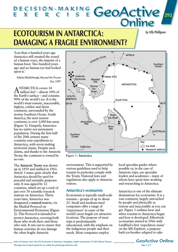 Global Systems and Global Governace - Lesson 19 - Threats to Antartica