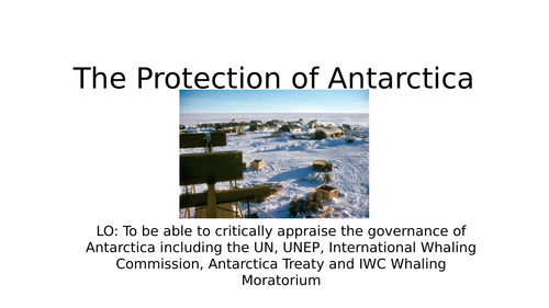 Global Systems and Global Governance - Governance of Antartica