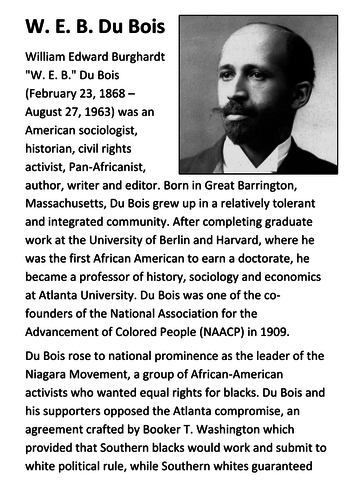 W. E. B. Du Bois Handout