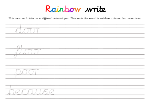 Year 2 Common Exception Words Tricky Spellings PDF UK Curriculum