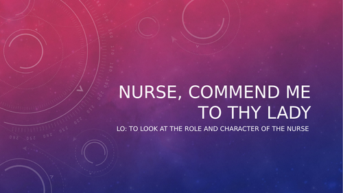 Romeo and Juliet act 2 scene 4 (the nurse)