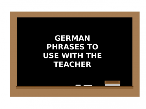 GERMAN CLASSROOM LANGUAGE