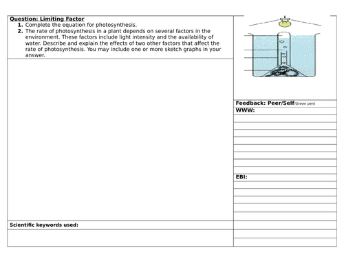 Structuring Feedback on Limiting Factors