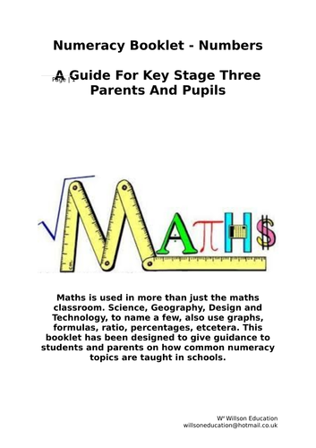 Maths Booklet - Numbers