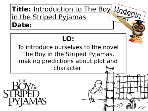 Boy in the Striped Pyjamas SOW - Covering chapters 1-9