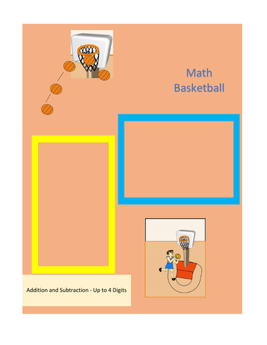 Math Basketball - Addition and Subtraction Up to 4 digits