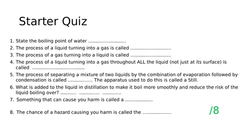 Distillation and Fractional Distillation - Chemistry Edexcel 9-1