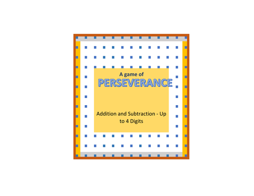 Perseverance Math Game - Addition and Subtraction - Up to 4 digits