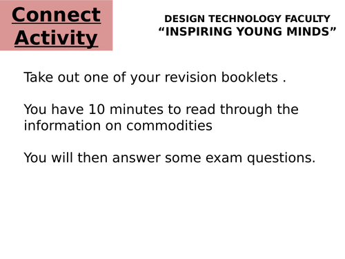 Revision lesson on commodities