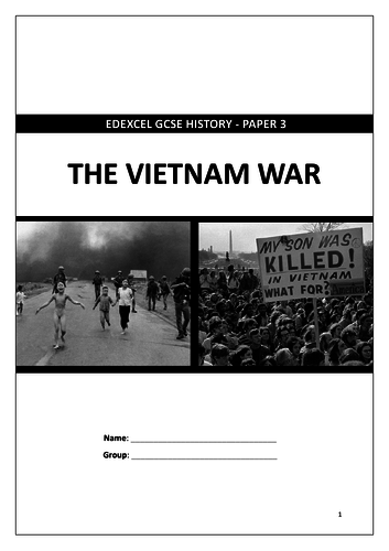Edexcel GCSE 9-1 History: Vietnam War revision workbook