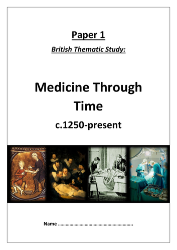 Edxecel GCSE 9-1 History: Medicine Through Time workbook (lower ability)