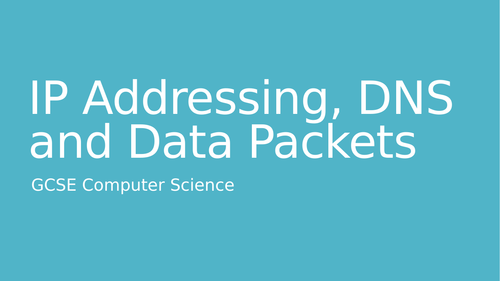 IP Addressing, DNS and Data Packets