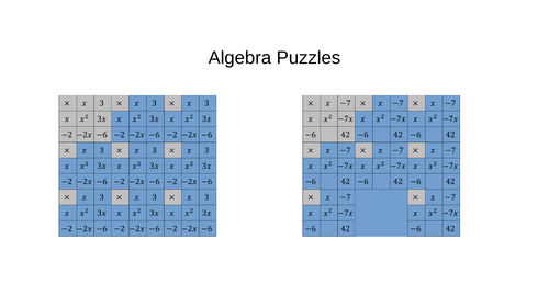 Expanding double brackets using the grid method