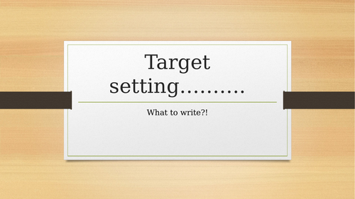 Target setting powerpoint - Art