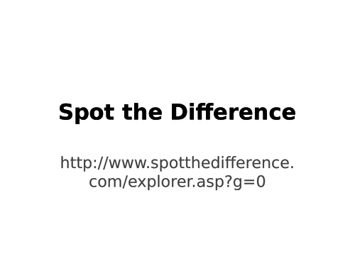 ICT Spot the Difference