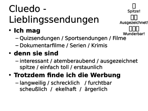 Lieblingssendung cluedo