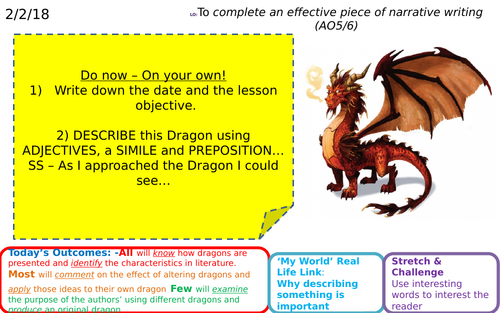 creative writing description of a dragon