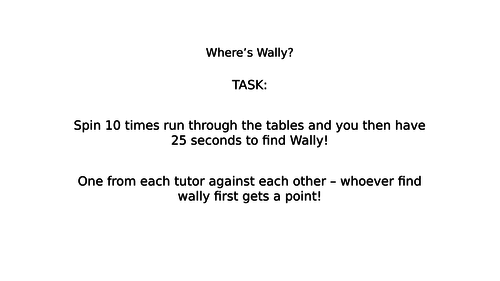 Tutor Challenge - Where's Wally?