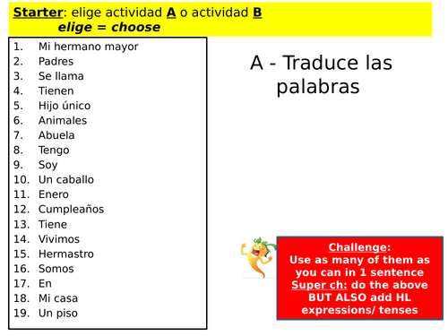 Spanish NEW GCSE -AQA -  FAMILY - full half term - GRAMMAR AND EXAM SKILLS WRITING/LISTENING/READING