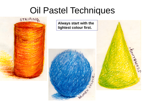 Learning Mat for the Art room - Oil Pastel Techniques