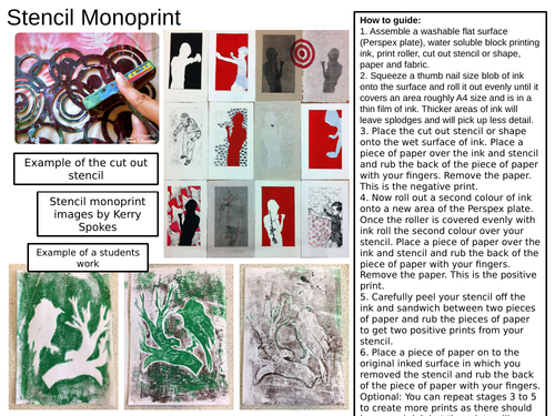 Stencil Monoprinting Learning Mat