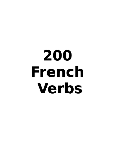 200 French Verbs