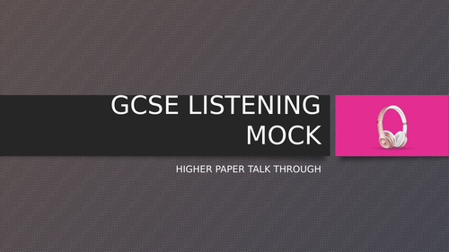 AQA SAM2 Listening Higher Paper WTM