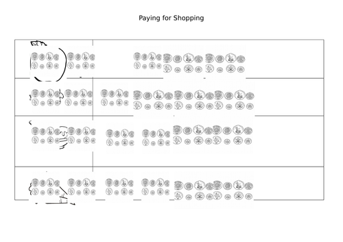 Paying for Shopping Money Activity