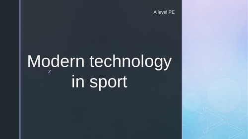 Modern Technology in Sport A level PE OCR 2016 Specification