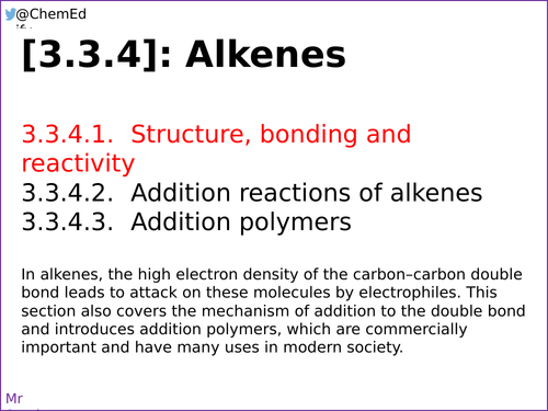 AQA A-Level Chemistry [3.3.4.1] Structure, bonding & reactivity [New Specification (2016-)]