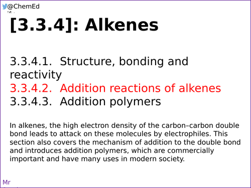 AQA A-Level Chemistry [3.3.4.2] Addition reactions of alkenes [New Specification (2016-)]