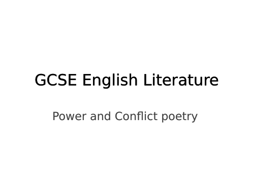 KS4 AQA GCSE English Literature Power and Conflict poetry William Blake "London" reading analysis