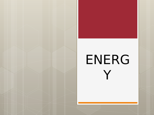 Energy Types and Resources