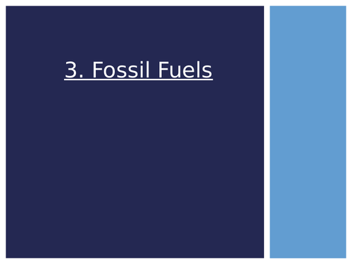 Fossil Fuels at GCSE