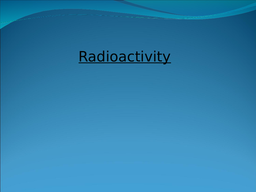 GCSE Radioactivity