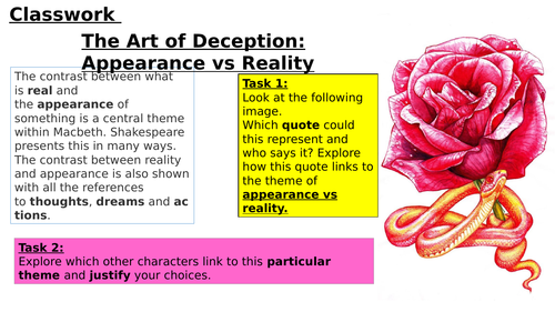 Macbeth Appearance Vs Reality Teaching Resources