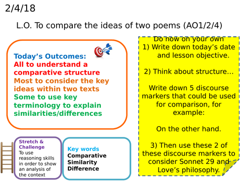 Comparing poetry - Love's Philosophy and Sonnet 29