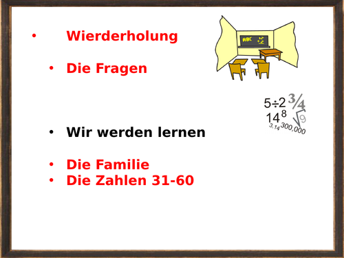 Revision of family members and numbers 31-60