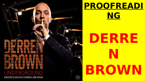 Derren Brown Proofreading  - fun starter