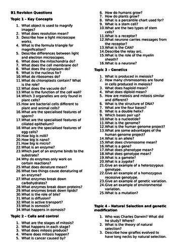 Edexcel 9-1 quick recall revision questions