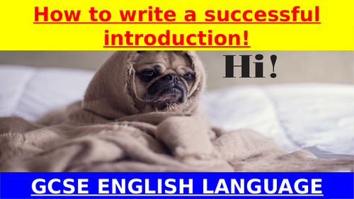 Writing fantastic intros for each text in paper 2! GCSE English Language