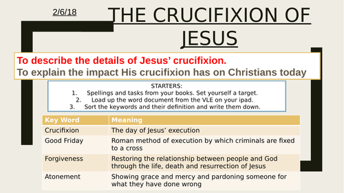 Lesson on the Crucifixion