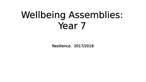 Wellbeing assembly - resilience and overcoming challenges