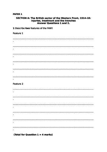 GCSE Medicine Edexcel 9-1 Paper