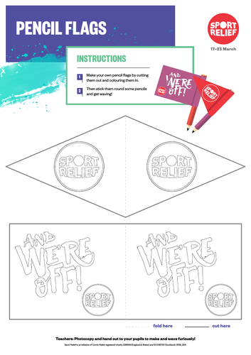 Sport Relief 2018: Pencil Flags