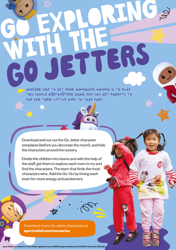 Sport Relief 2018: Nurseries Go Go Exploring activity sheet