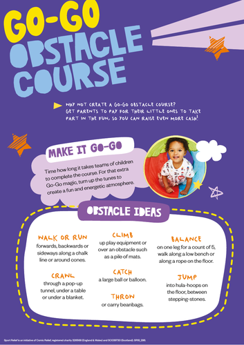 Sport Relief 2018: Go Go obstacle Course activity sheet