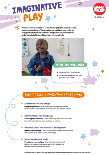 Sport Relief 2018: Imaginative Play activities