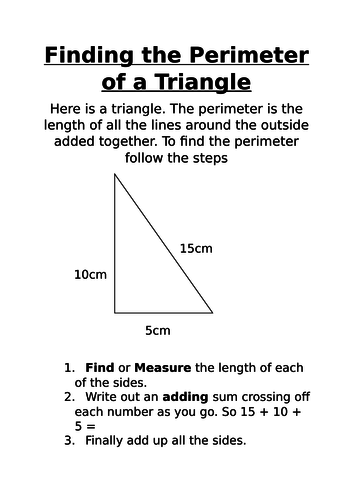 Finding the perimeter of a triangle